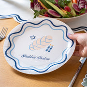 The Nosh Table Dining Plates Shabbat Disposable Dinner Plates - Set of 20