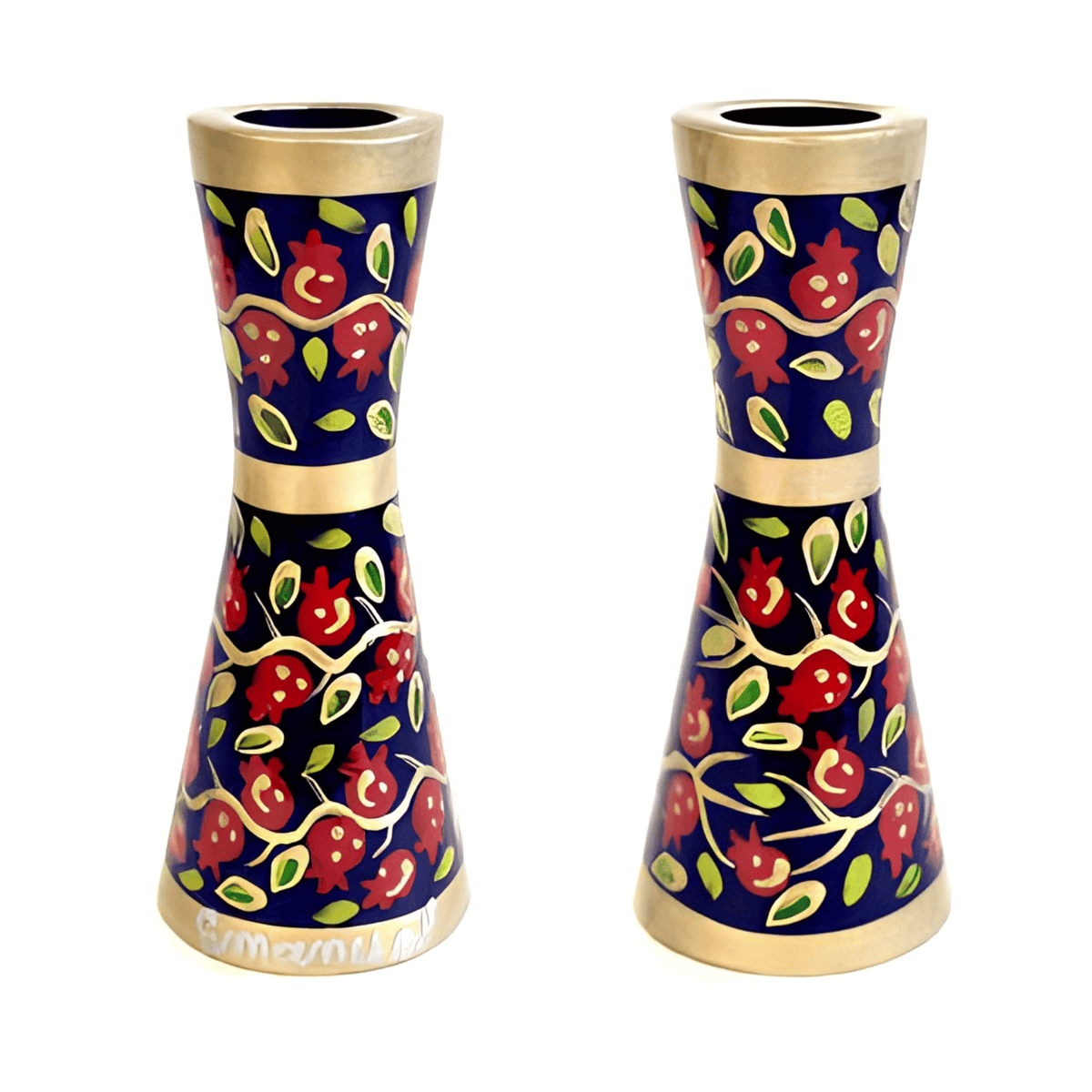 Yair Emanuel - Mini Painted Colorful Pomegranate Candlesticks by Yair Emanuel - ModernTribe