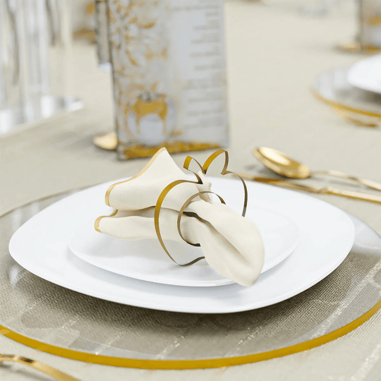 Golden Apple Napkin Rings - Set of 4