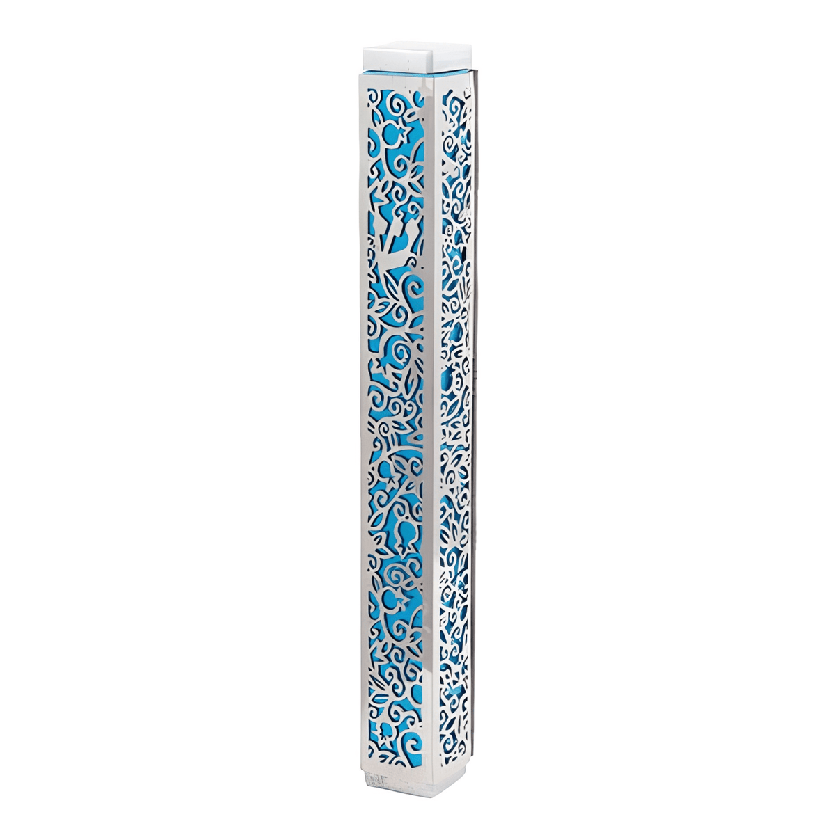 Yair Emanuel - Turquoise Pomegranate Mezuzah by Yair Emanuel - ModernTribe