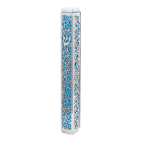 Turquoise Pomegranate Mezuzah by Yair Emanuel