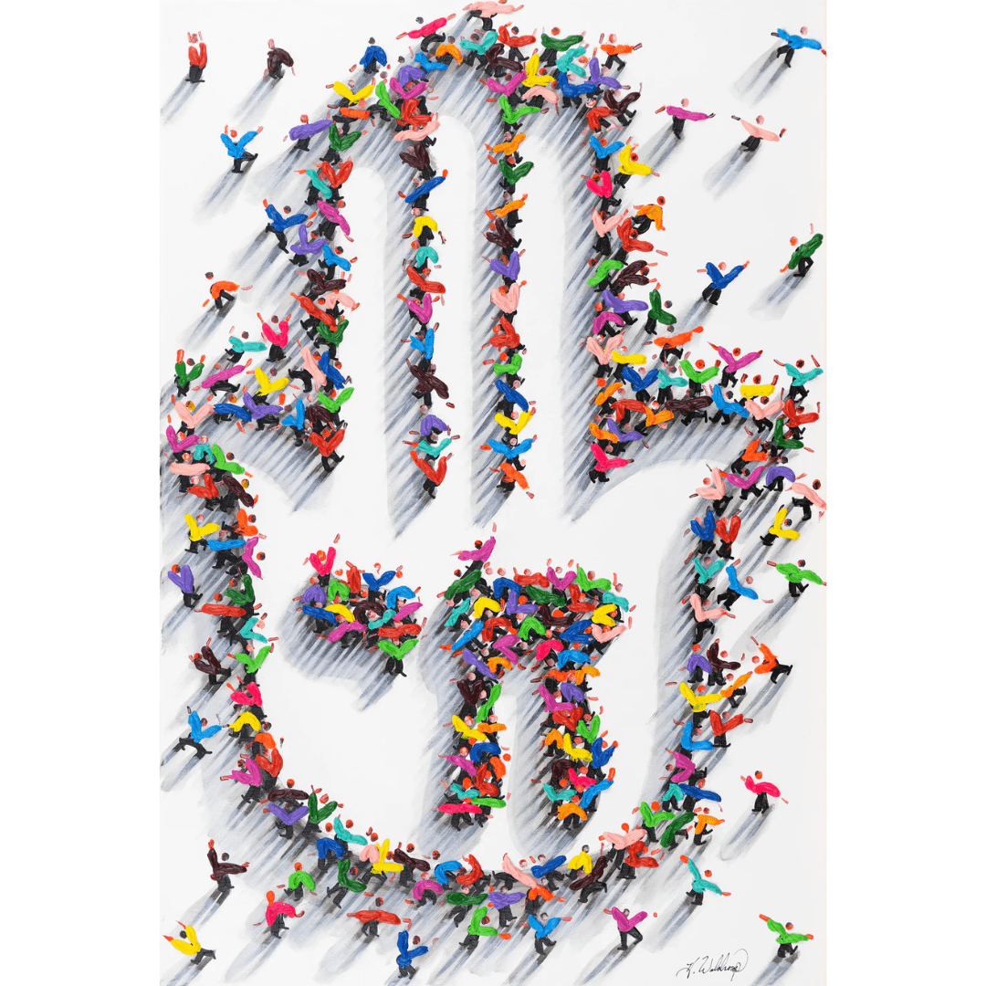 Hulbert Waldroup - Hamsa and Chai Signed Canvas Giclée Print by Hulbert Waldroup - ModernTribe