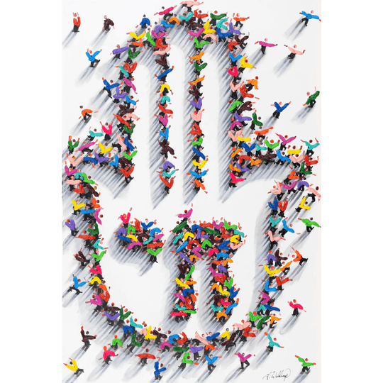 Hamsa and Chai Signed Canvas Giclée Print by Hulbert Waldroup