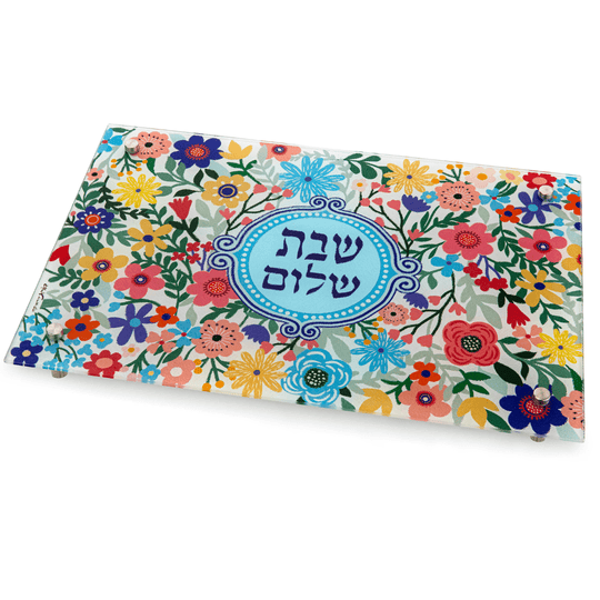 Spring Blossom Shabbat Shalom Challah Tray