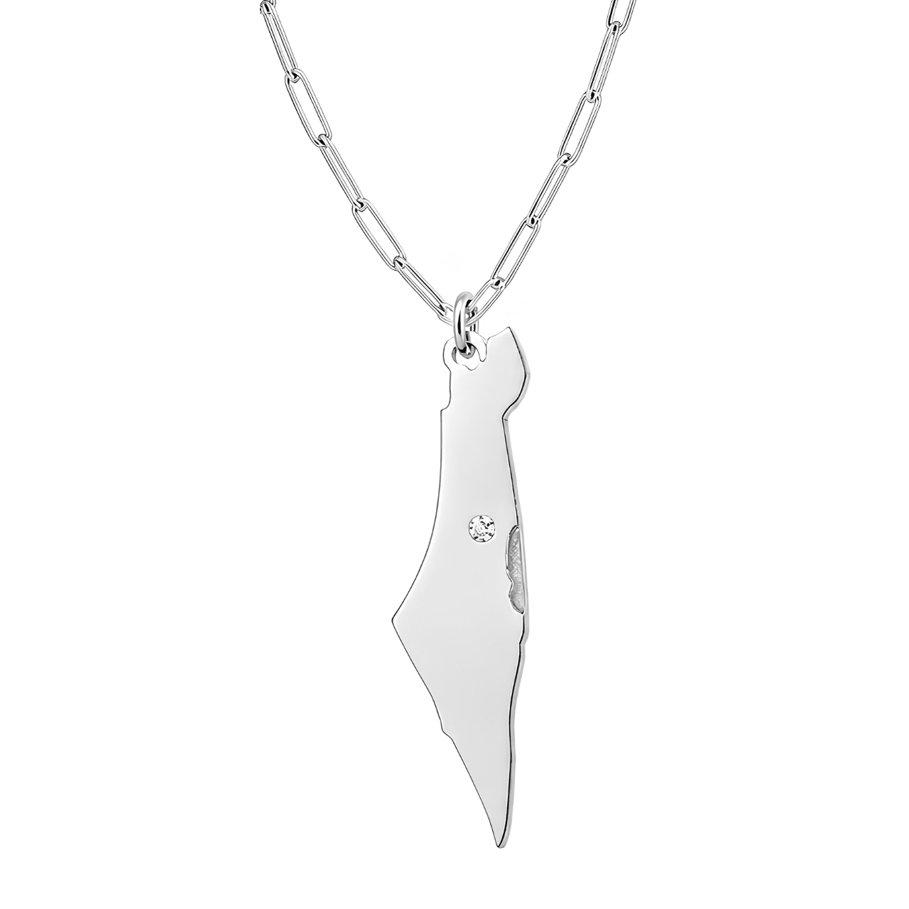 Miriam Merenfeld Jewelry - Eretz Israel Diamond Necklace - (Sterling Silver or Gold-Plated) - ModernTribe