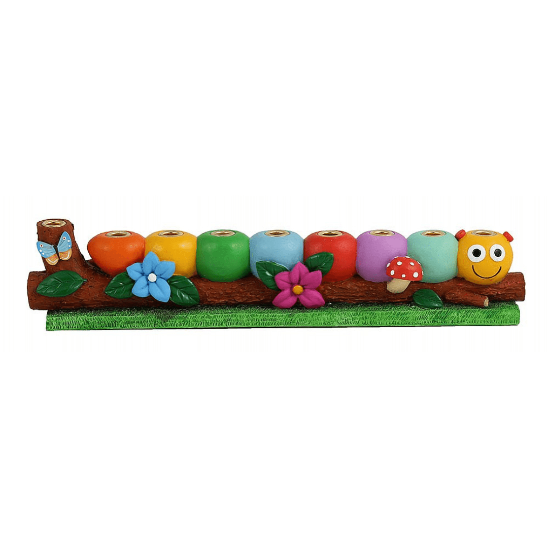 Aviv Judaica Menorahs Caterpillar Menorah