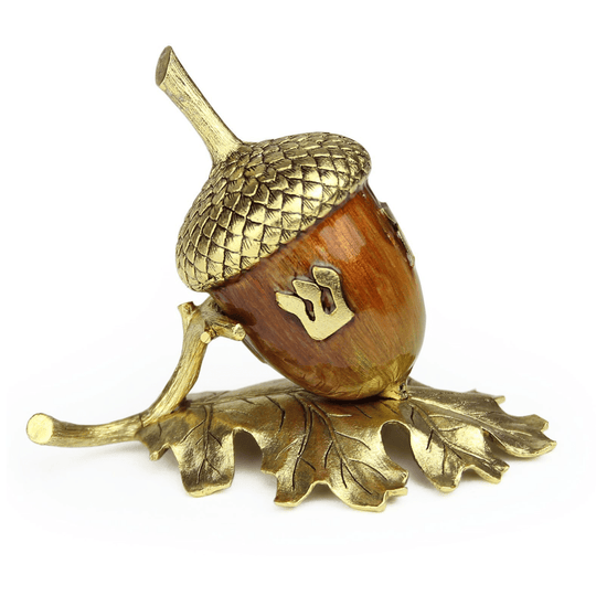24k Gold-Plated Acorn Dreidel