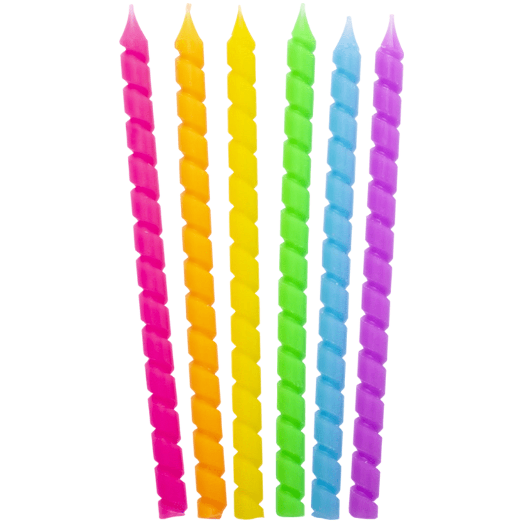 Ner Mitzvah Hanukkah Candles Multicolor Spiral Hanukkah Candles