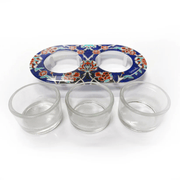 Yair Emanuel Candlesticks Armenian Tile Tea Light Candle Holder by Yair Emanuel