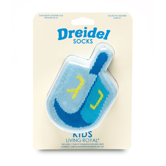 3D Packaged Dreidel Youth Crew Socks