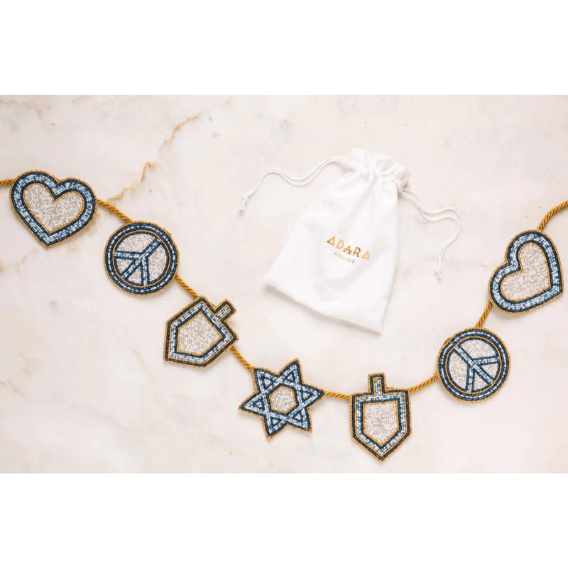 Adara Rituals - Peace Love Dreidel Hand - Beaded Garland - ModernTribe
