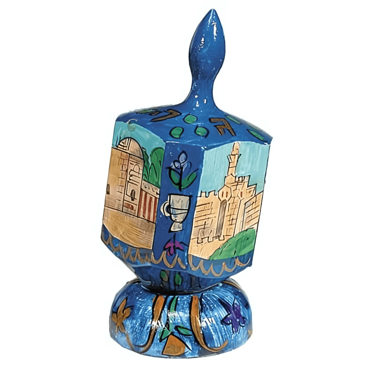 Yair Emanuel Dreidels Large Dreidel of Jerusalem by Yair Emanuel