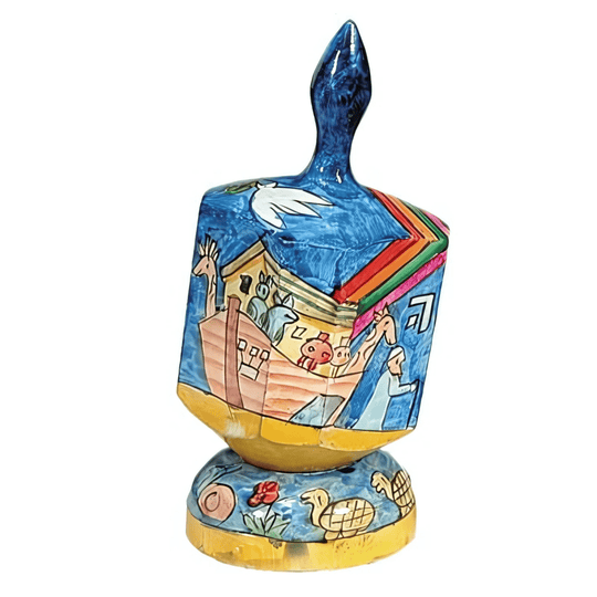 Large Noah's Ark Dreidel by Yair Emanuel