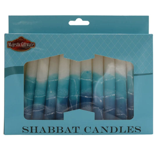 Ocean Waves Shabbat Candles - 12 Pack