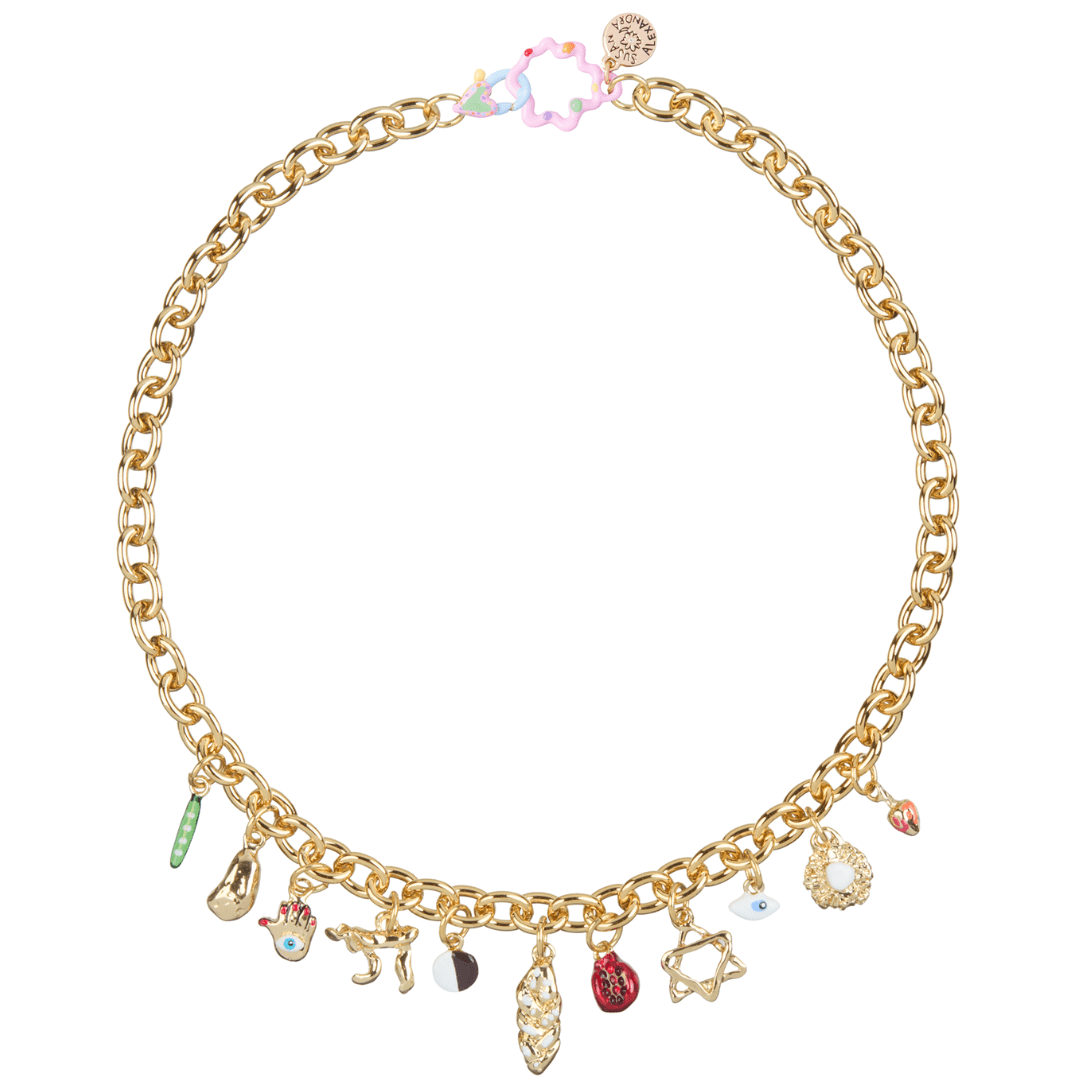 Susan Alexandra - Jewish Gilt Necklace by Susan Alexandra - Bronze - ModernTribe