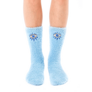 Living Royal Socks Protective Evil Eyes Fuzzy Crew Socks