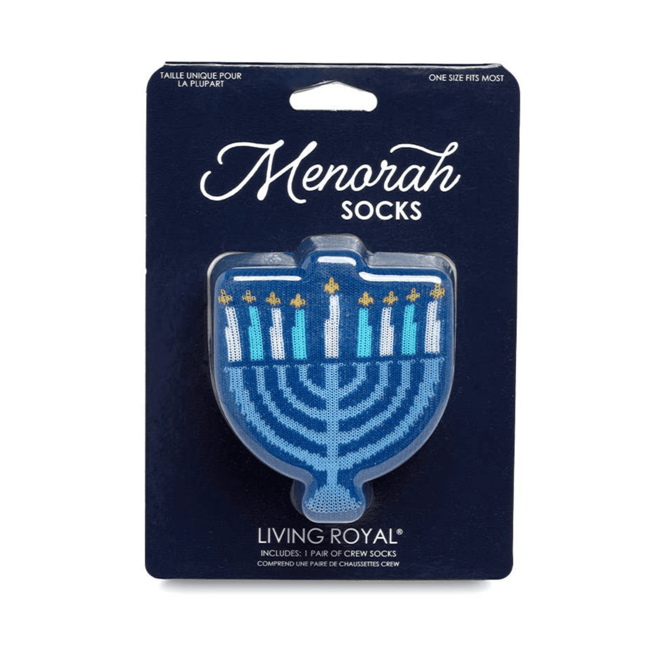 Living Royal - 3D Packaged Menorah Crew Socks - ModernTribe