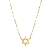 By Adina Eden Necklaces Gold-Plated Solid Star of David Necklace