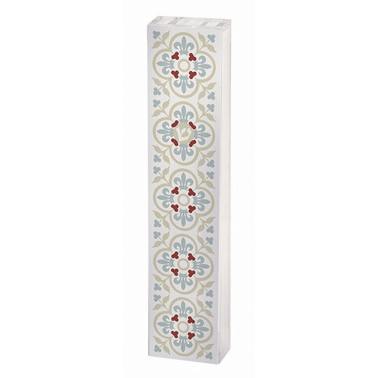 Dorit Judaica - Plexiglass Floral Delight Mezuzah - Grey and Olive - ModernTribe