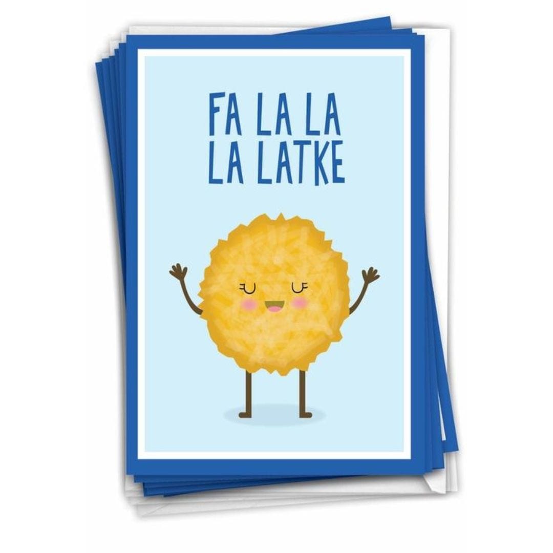 NobleWorks - Fa La La La Latke Cards, Pack of 12 - ModernTribe