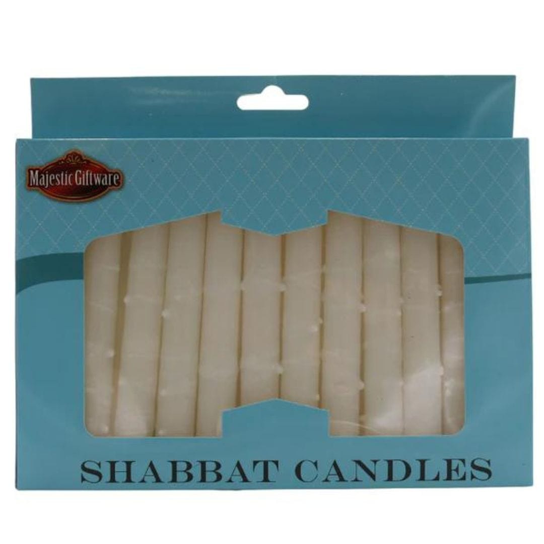 Majestic Giftware - Snow White Shabbat Candles - 12 Pack - ModernTribe