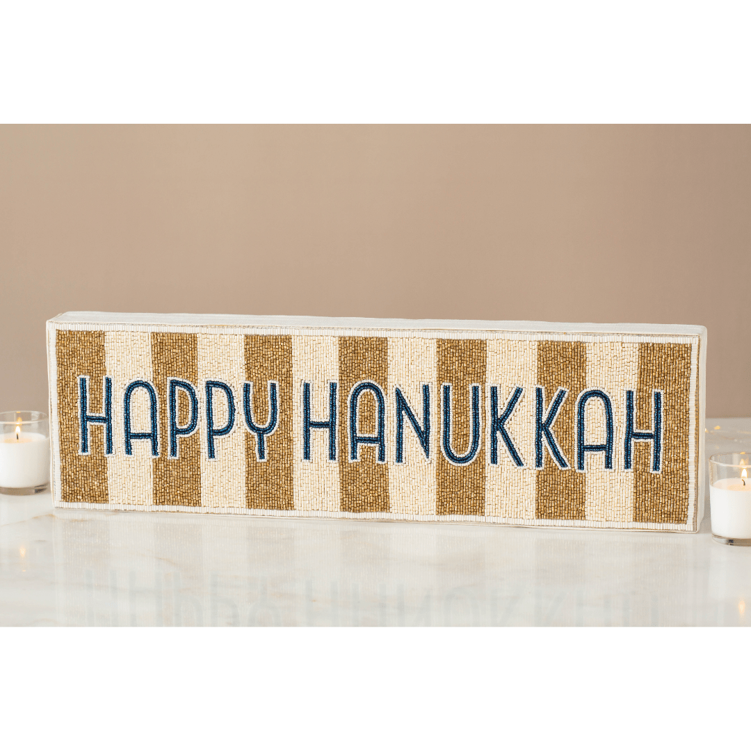 Adara Rituals Decorations Nava Happy Hanukkah Beaded Sign