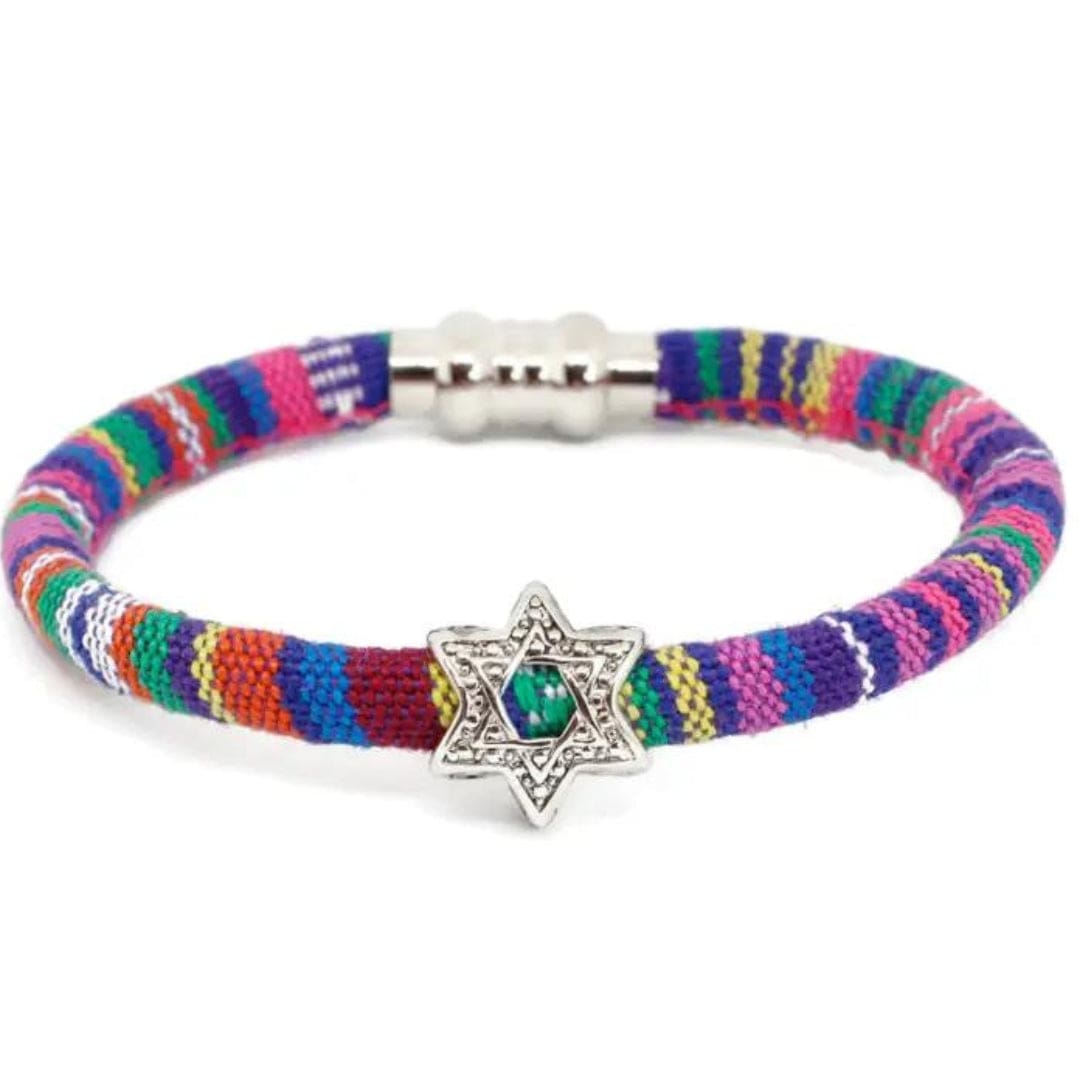 My Tribe by Sea Ranch Jewelry Bracelets Hollow Star of David Beaded Cotton Bracelet - Pink