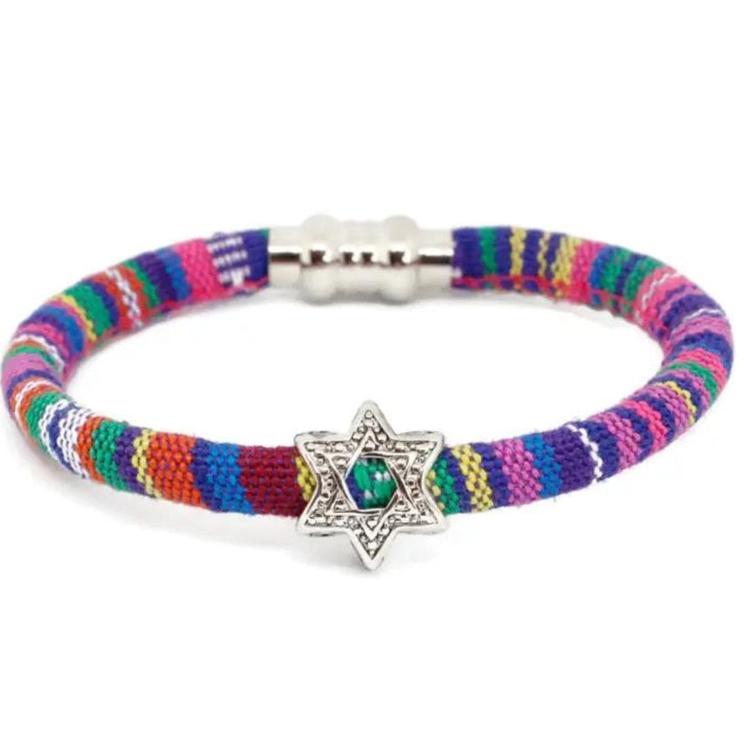 My Tribe by Sea Ranch Jewelry - Hollow Star of David Beaded Cotton Bracelet - Pink - ModernTribe