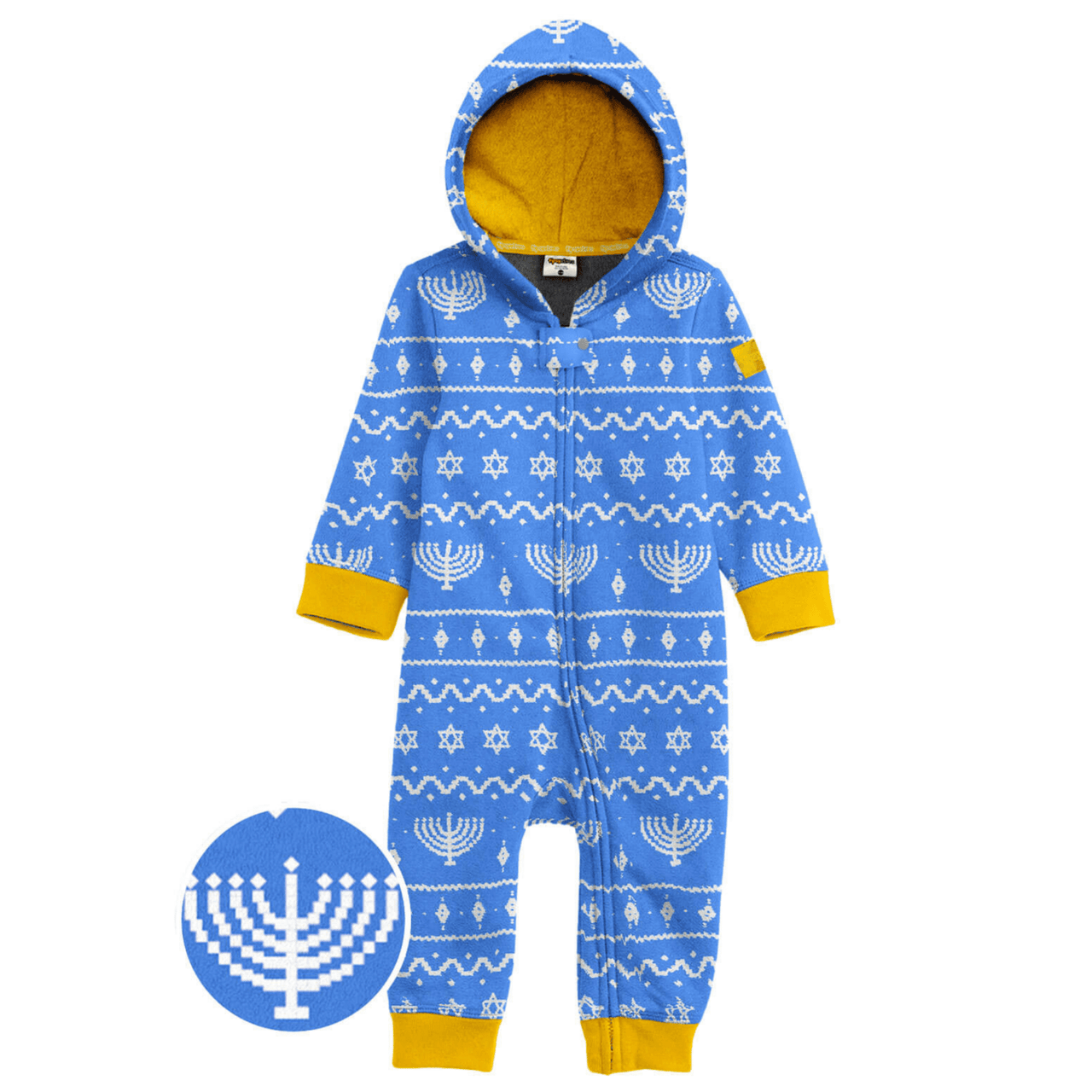 Tipsy Elves - Toddler Blue Hanukkah Jumpsuit by Tipsy Elves (Sizes 2T - 4T) - ModernTribe