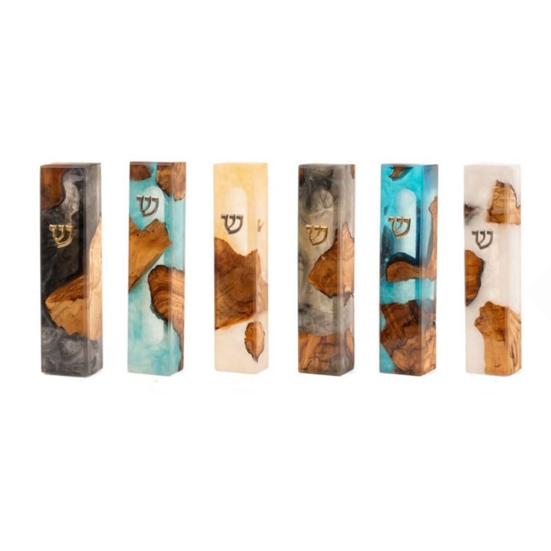 Israel Museum Mezuzahs Wooden Mezuzah by The Israel Museum - (Choice of Colors)
