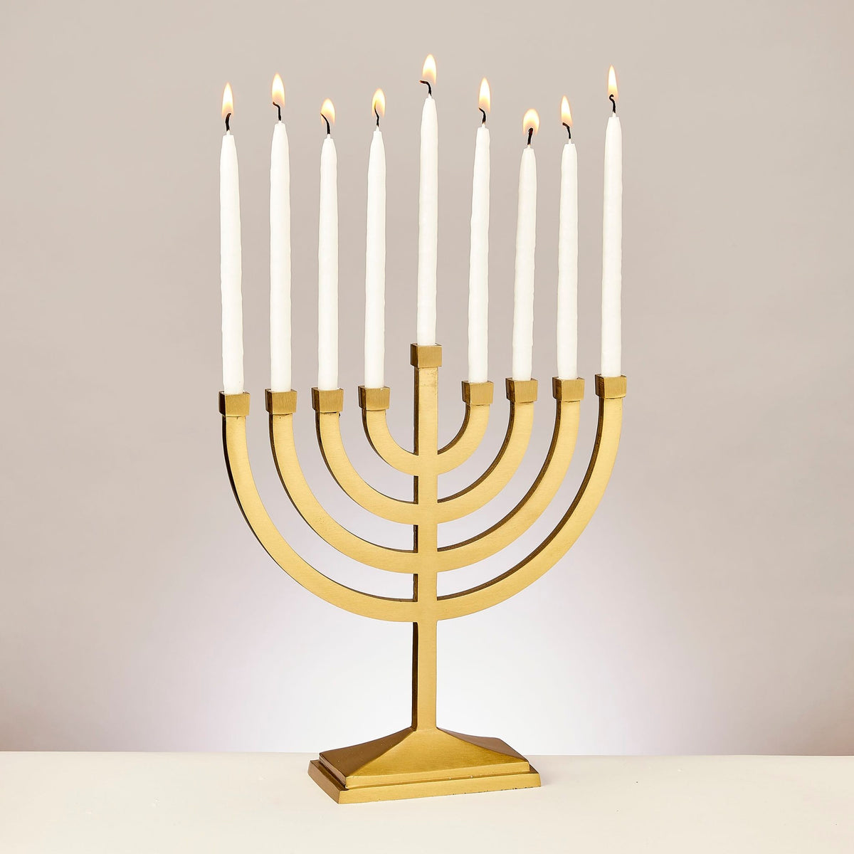 Rite Lite - Traditional Menorah - Satin Gold Finish - ModernTribe