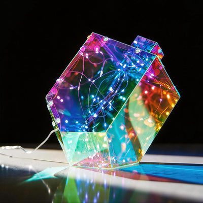 Iridescent Light-Up Dreidel Decoration