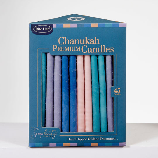 Deluxe Hanukkah Candles - Simple Colors