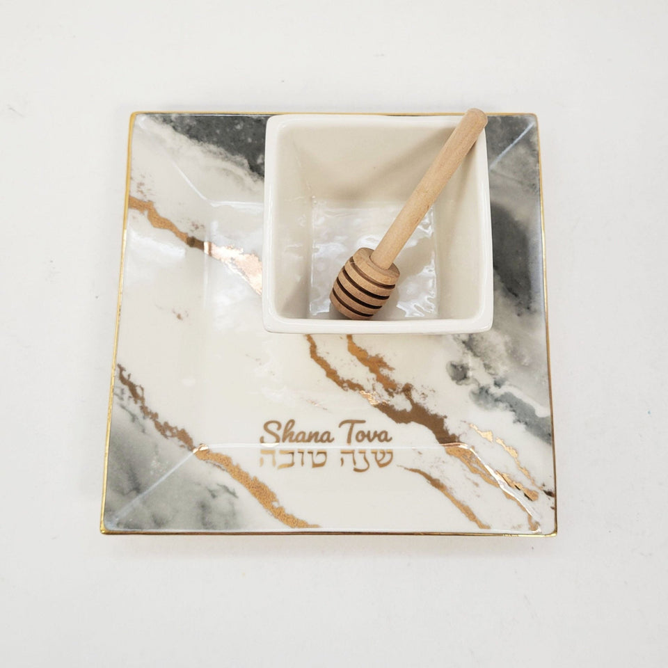 Rite Lite - Porcelain Marble Apple and Honey Dish Set - ModernTribe
