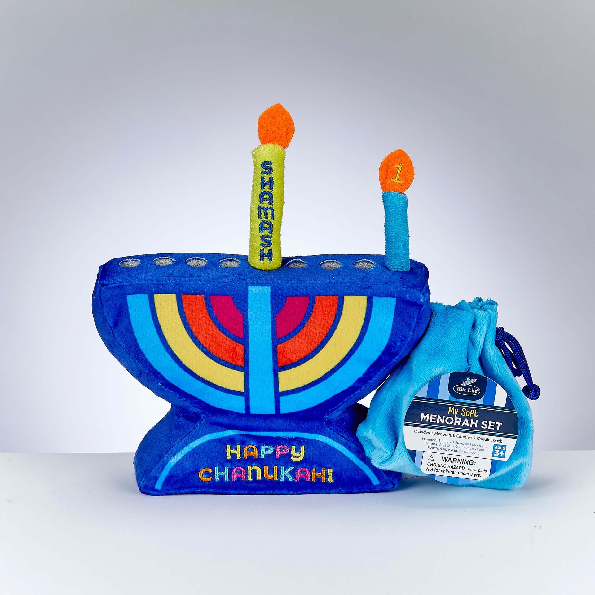 Rite Lite Menorahs Plush Kids Menorah