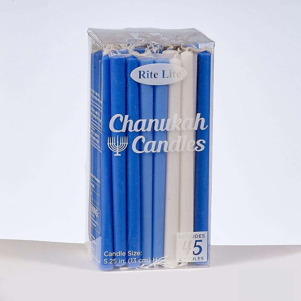 Rite Lite Hanukkah Candles Deluxe Assorted Blue, Light Blue and White Hanukkah Candles