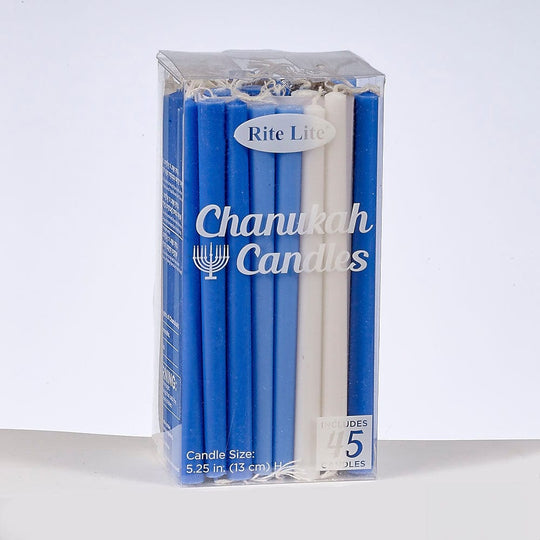 Deluxe Assorted Blue, Light Blue and White Hanukkah Candles