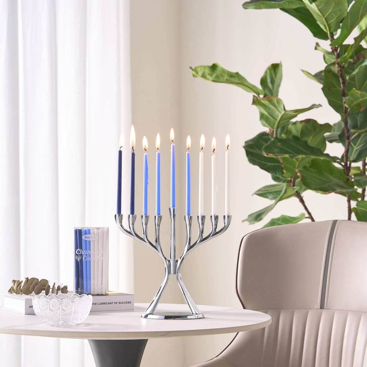 Rite Lite - Deluxe Assorted Blue, Light Blue and White Hanukkah Candles - ModernTribe
