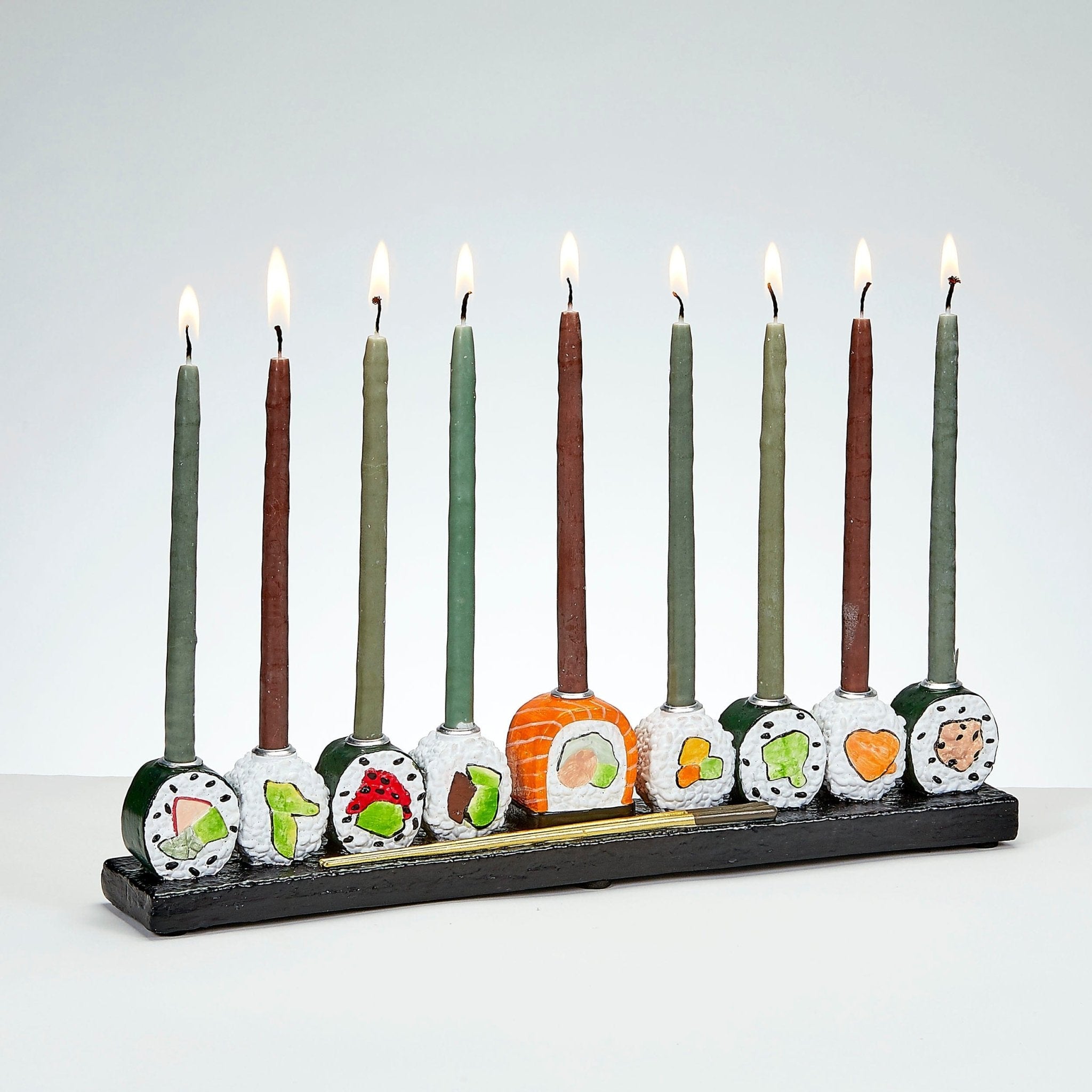 Hand-Painted Sushi Menorah