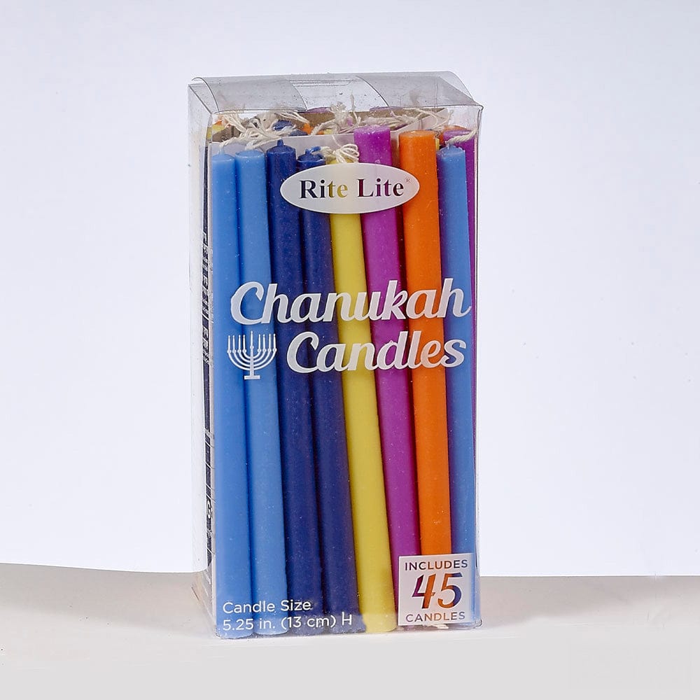 Rite Lite Hanukkah Candles Deluxe Assorted Rainbow Hanukkah Candles