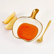 Rite Lite Serving Pieces Default Apple Shaped Ceramic Honey Dish With Spoon