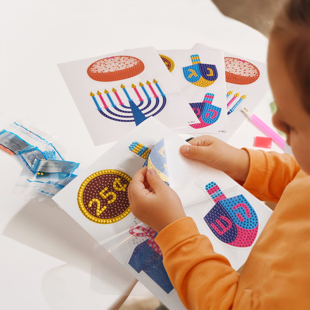 Rite Lite Crafts DIY Diamond Art Hanukkah Sticker Kit