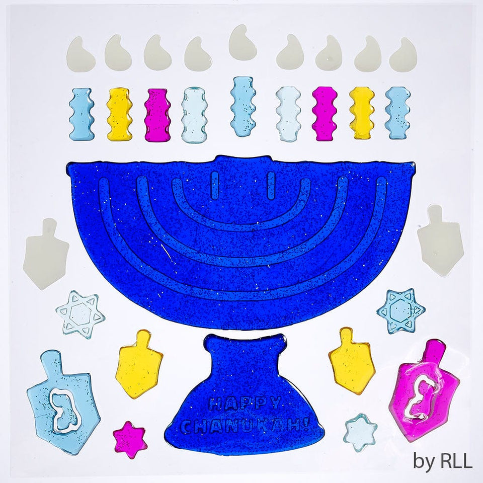 Rite Lite - Menorah Glow - in - the - Dark Window Gel Decoration - ModernTribe