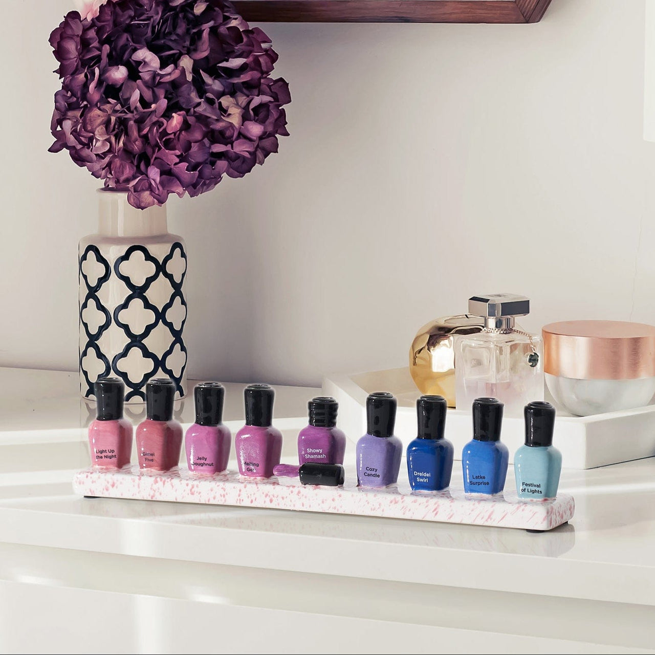 Rite Lite - Hand - Painted Ceramic Nail Polish Menorah - ModernTribe