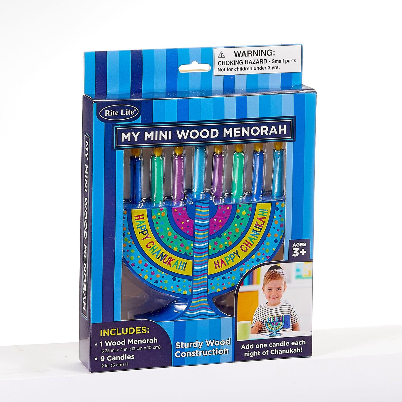 Rite Lite - Mini Wood Menorah With Removable Wooden Candles - ModernTribe
