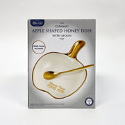 Rite Lite Serving Pieces Default Apple Shaped Ceramic Honey Dish With Spoon