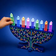 Rite Lite Toys My Play Wood Light Up Menorah with Acrylic Candles