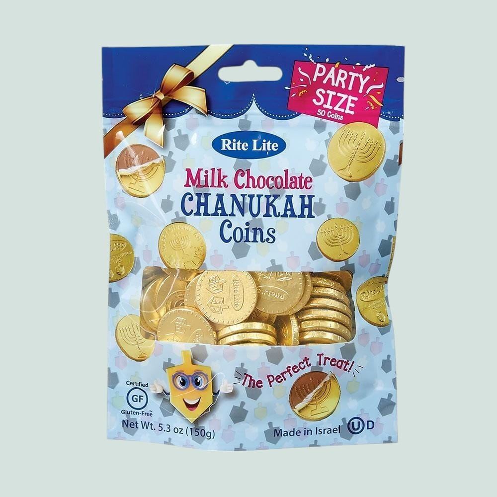 Rite Lite Food Chanukah Gelt Milk Chocolate Coins