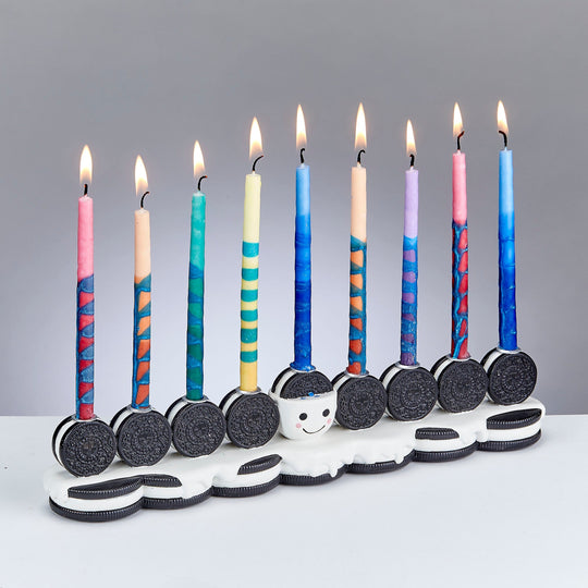 Hand-Painted Resin Cookies Menorah