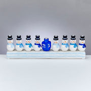Rite Lite Menorahs Hand-Painted Resin Snowmen and Dreidel Menorah